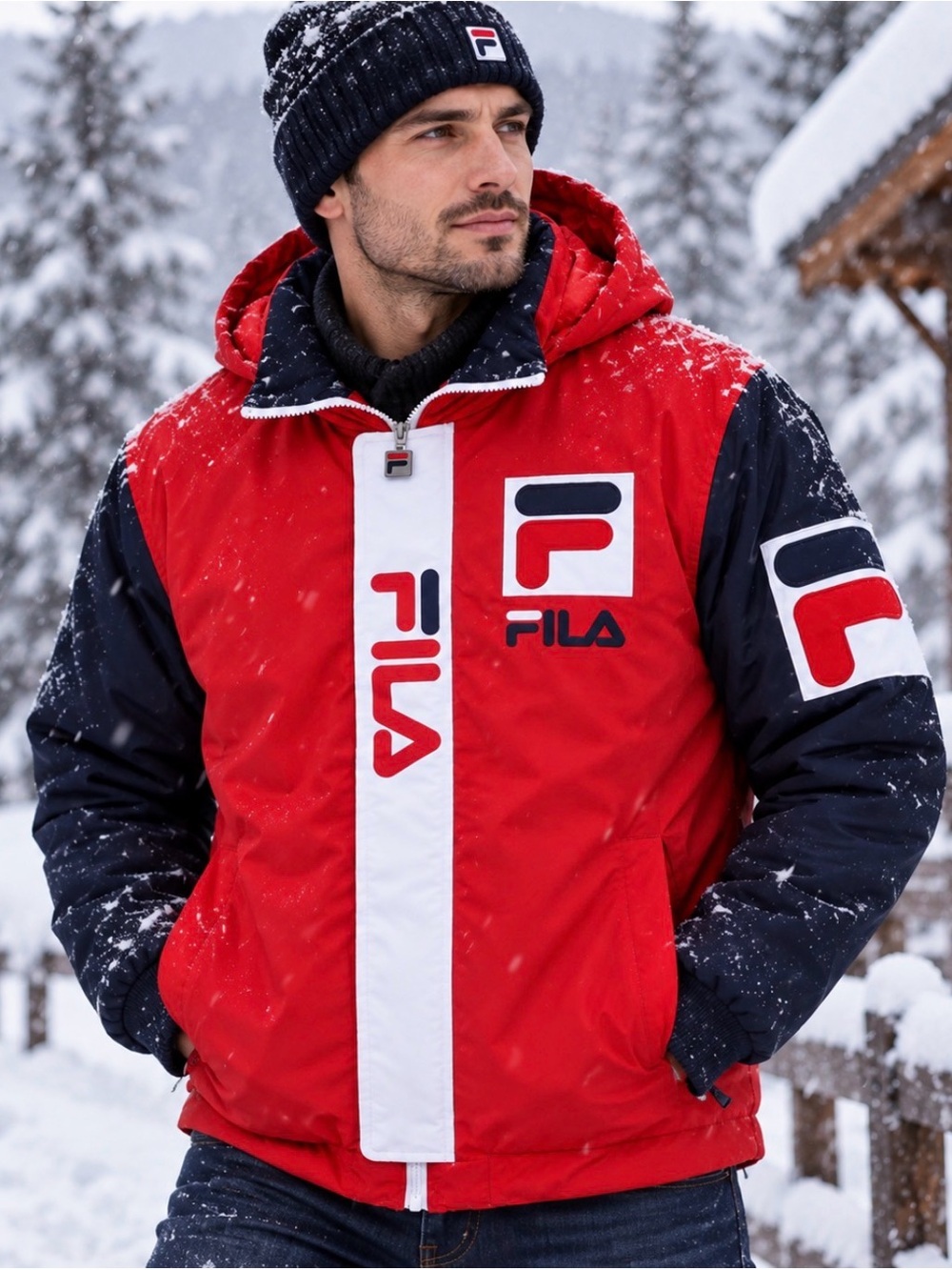 FILA Men's Puffer Tech Jacket,